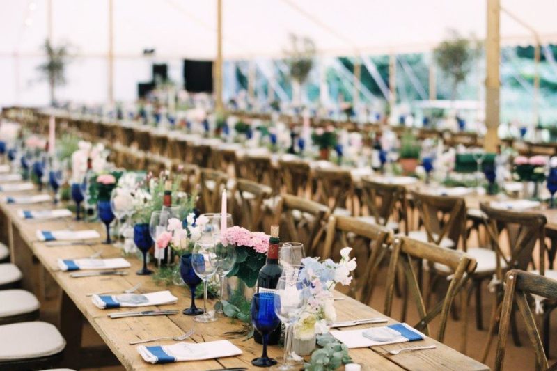 Rustic tables and chairs