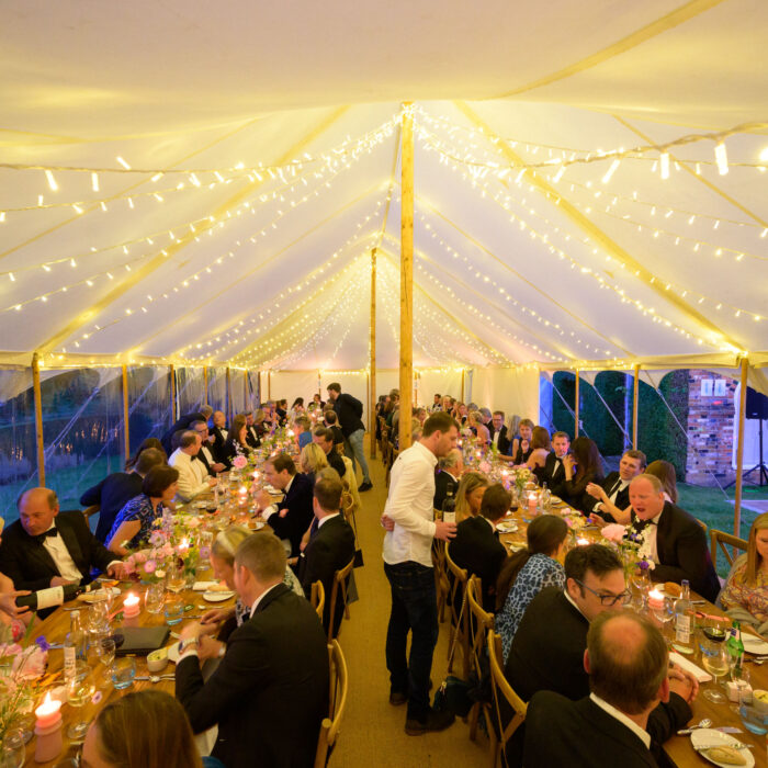 Canvas dining marquee