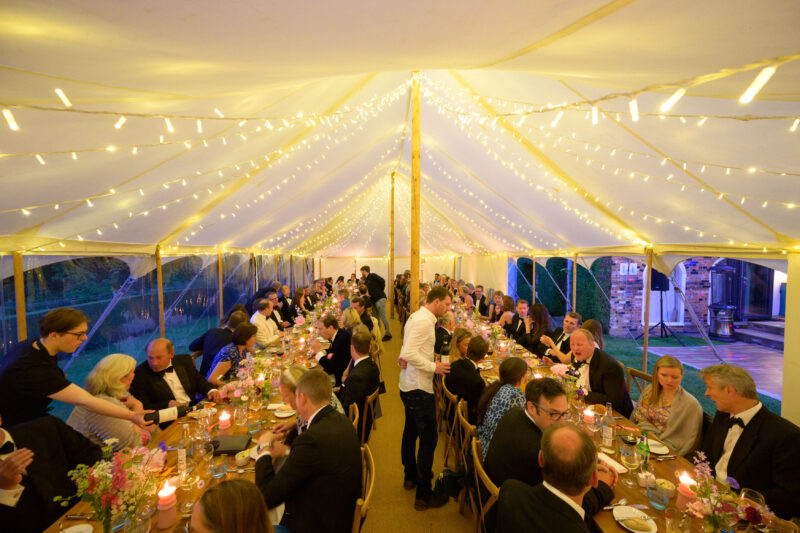 Canvas dining marquee