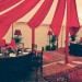 Pole tent - draping